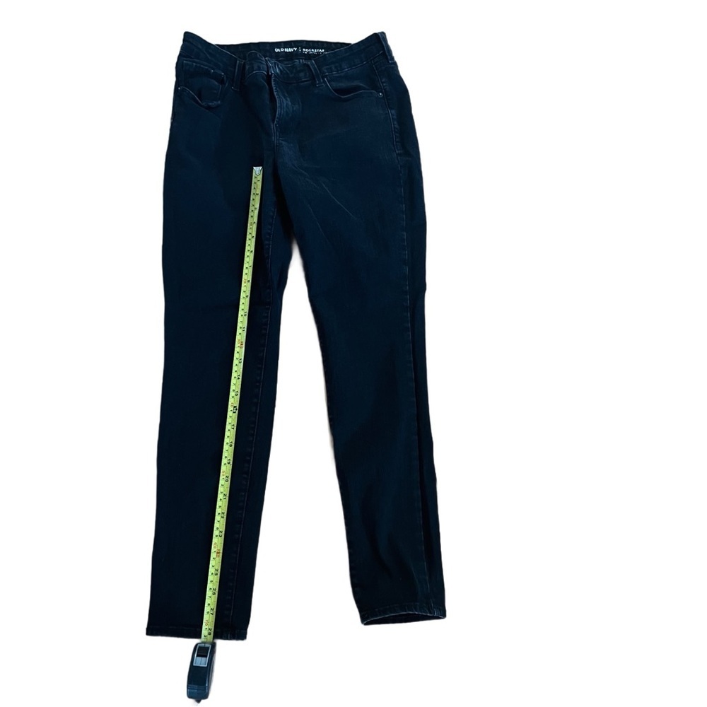 Old Navy Rockstar Black Slim Fit Pants Skinny Jeans Stretch Denim Size 12 - Picture 6 of 9